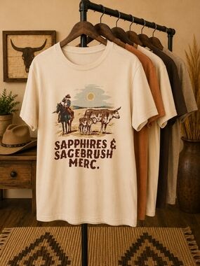 5 Western Graphic T's, L-XL